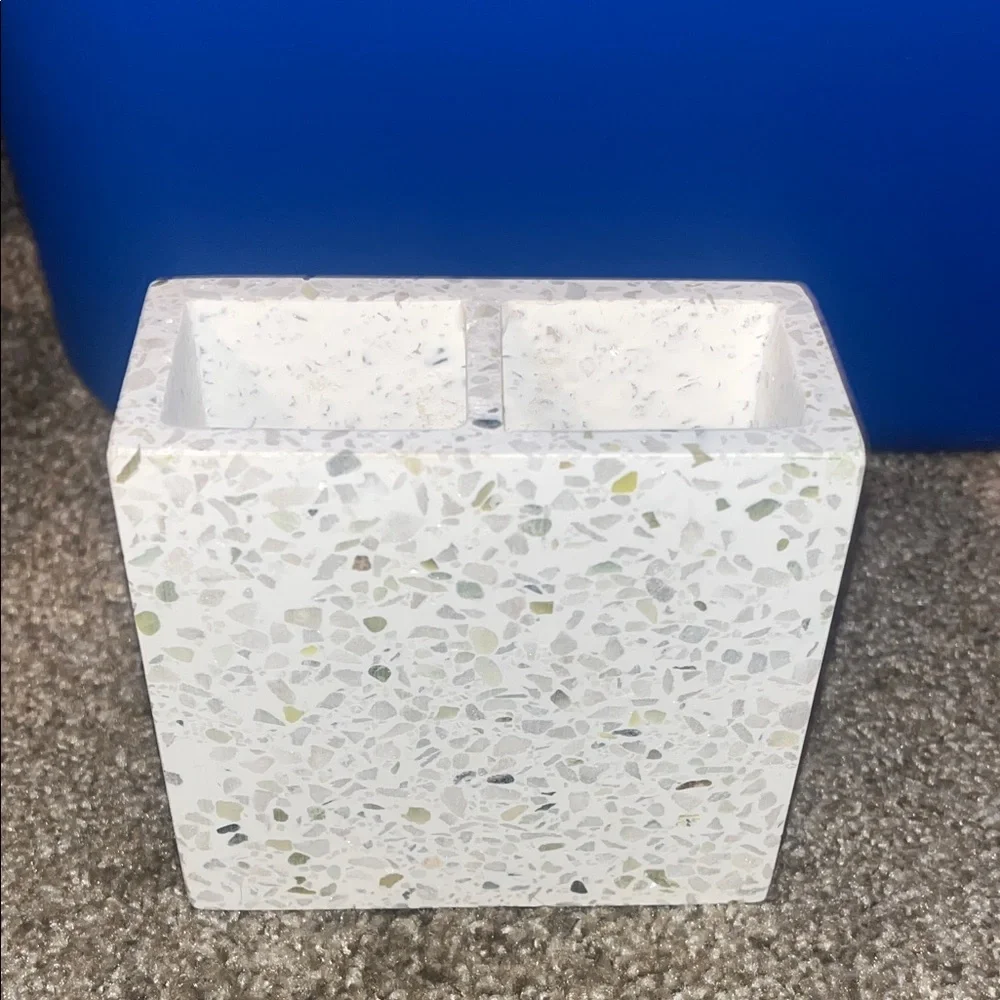 Target Terrazzo Toothbrush Holder - White and Gray